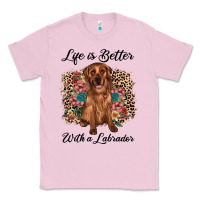 Bubblegum Pink life is better with a labrador Classic Tee - JahusDesignShop