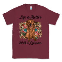 Burgundy life is better with a labrador Classic Tee - JahusDesignShop