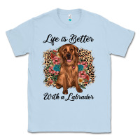 Dusty Blue life is better with a labrador Classic Tee - JahusDesignShop