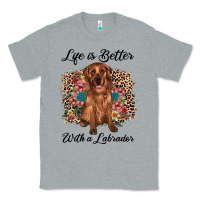 Heather Grey life is better with a labrador Classic Tee - JahusDesignShop
