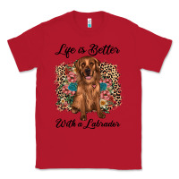 Red life is better with a labrador Classic Tee - JahusDesignShop