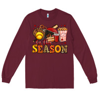 Burgundy tis the season softball Long Sleeve Tee - Jasminsmagicworld