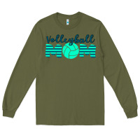 Army Green Volleyball Mom Long Sleeve Tee - Bettercallsaul