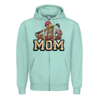 Seafoam Baseball mom Zipper Hoodie - HowdyJamesFarm