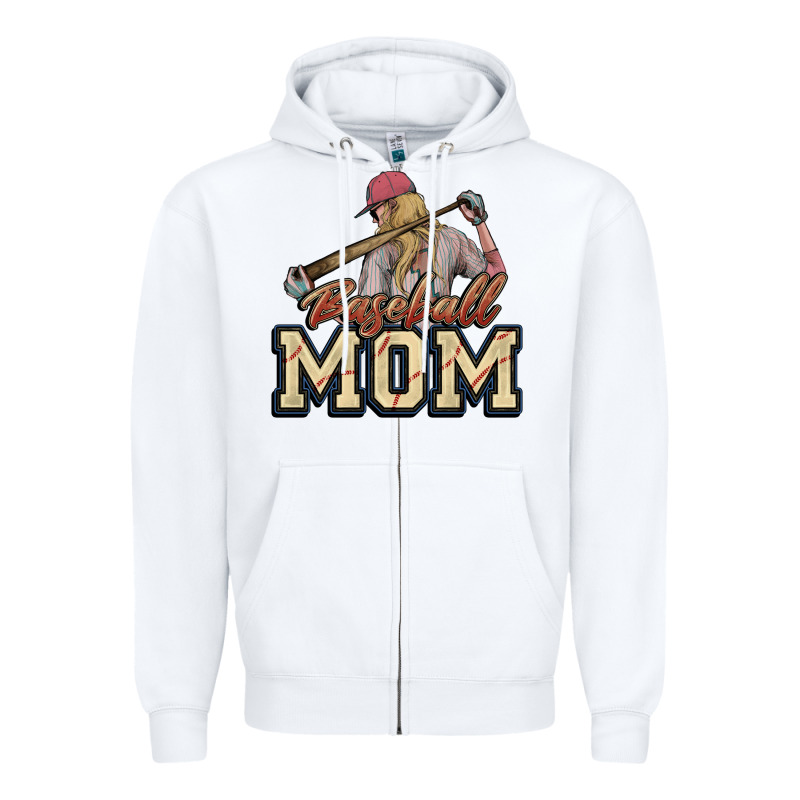 Baseball Mom Zipper Hoodie by HowdyJamesFarm | Teevron