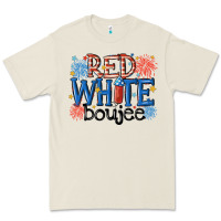 Bone red white boujee Premium Tee - MaliasSmallBusiness