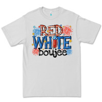 Dove Grey red white boujee Premium Tee - MaliasSmallBusiness