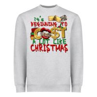 Heather Grey It's beginning to cost a lot like Christmas Heavyweight Sweatshirt - NancyCooperArtShop