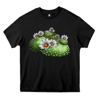 Black blossfeldia cactus Heavy Core Tee - LillyAllenDesigns