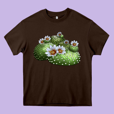 Blossfeldia Cactus Heavy Core Tee Designed By Lillyallendesigns