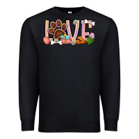 Black Easter love dog paw Premium Sweatshirt - BundleAndBundleShop