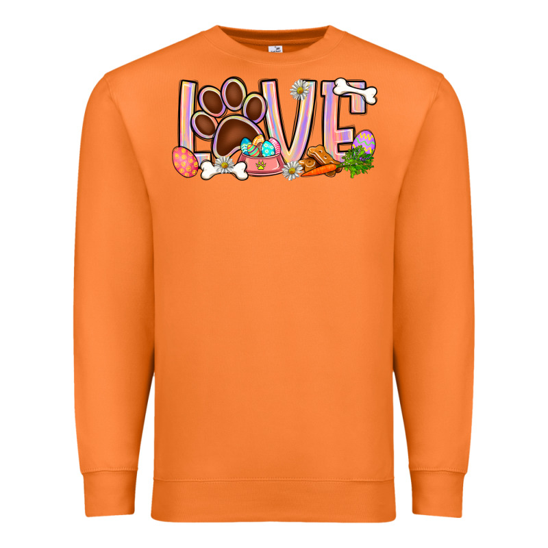 Easter Love Dog Paw Premium Sweatshirt by BundleAndBundleShop | Teevron
