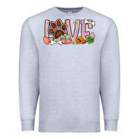 Heather Grey Easter love dog paw Premium Sweatshirt - BundleAndBundleShop