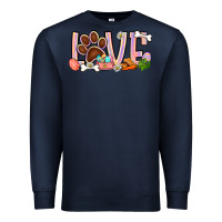 Navy Easter love dog paw Premium Sweatshirt - BundleAndBundleShop