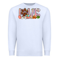 White Easter love dog paw Premium Sweatshirt - BundleAndBundleShop