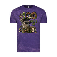 Cloud Purple 100 days of school hunting deer Vintage Tee - LillyAllenDesigns