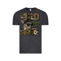 Vintage Black 100 days of school hunting deer Vintage Tee - LillyAllenDesigns