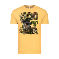 Vintage Mustard 100 days of school hunting deer Vintage Tee - LillyAllenDesigns