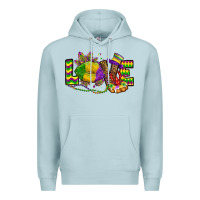 Blue Mist love lips mardi gras Premium Hoodie - OliviaCreatesArt