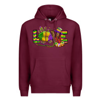Burgundy love lips mardi gras Premium Hoodie - OliviaCreatesArt