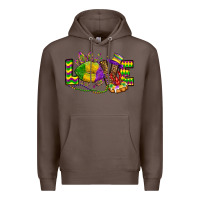 Coffee love lips mardi gras Premium Hoodie - OliviaCreatesArt
