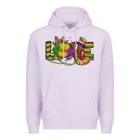 Lilac love lips mardi gras Premium Hoodie - OliviaCreatesArt