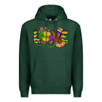 Sports Green love lips mardi gras Premium Hoodie - OliviaCreatesArt