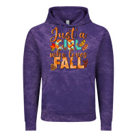 Cloud Purple just a girl who loves fall Vintage Hoodie - BundleAndBundleShop