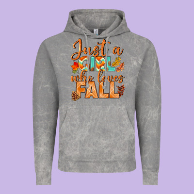 Just A Girl Who Loves Fall Vintage Hoodie Designed By Bundleandbundleshop