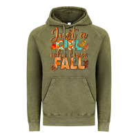 Vintage Olive just a girl who loves fall Vintage Hoodie - BundleAndBundleShop