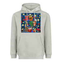 Moon Dust christmas ho ho ho with coffee cups and ornaments with plaid seamless  Heavyweight Hoodie - BundleAndBundleShop