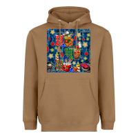 Toasted Coconut christmas ho ho ho with coffee cups and ornaments with plaid seamless  Heavyweight Hoodie - BundleAndBundleShop