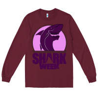 Burgundy shark Week Long Sleeve Tee - Bettercallsaul