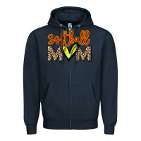 Navy Softball mom Zipper Hoodie - HowdyJamesFarm
