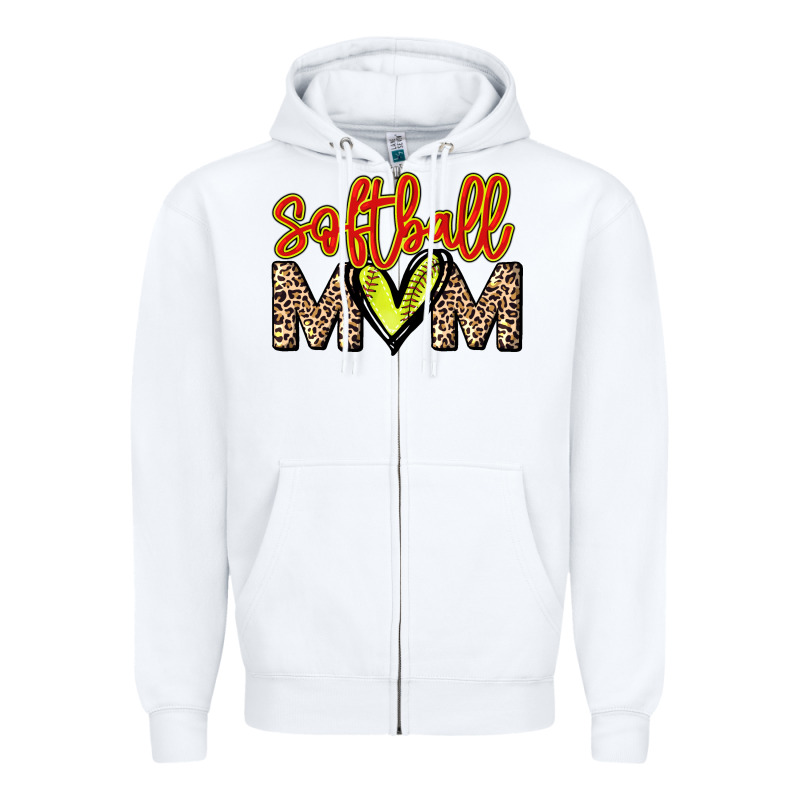 Softball Mom Zipper Hoodie by HowdyJamesFarm | Teevron