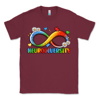 Burgundy neurodiversity Classic Tee - LillyAllenDesigns
