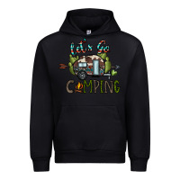 Black let's go camping Urban Hoodie - CowhideDigitalArt