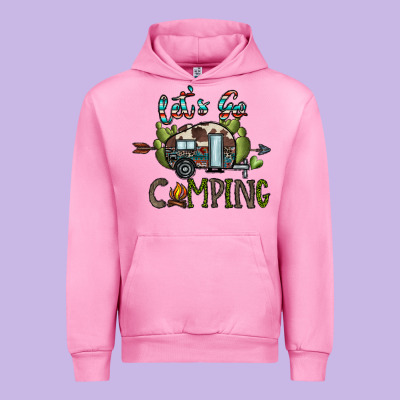 Let's Go Camping Urban Hoodie Designed By Cowhidedigitalart