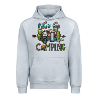 Heather Grey let's go camping Urban Hoodie - CowhideDigitalArt