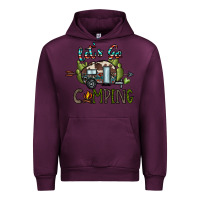 Mauve Wine let's go camping Urban Hoodie - CowhideDigitalArt
