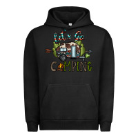 Pigment Black let's go camping Urban Hoodie - CowhideDigitalArt