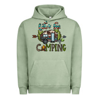 Pigment Oil Green let's go camping Urban Hoodie - CowhideDigitalArt