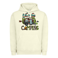 Pigment Pistachio let's go camping Urban Hoodie - CowhideDigitalArt