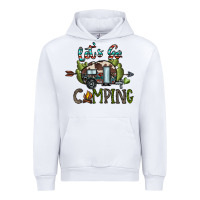 White let's go camping Urban Hoodie - CowhideDigitalArt