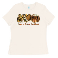 Bone Peace Love Dachshund Ladies Tee - Jasminsmagicworld
