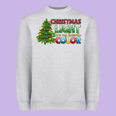 Christmas Light Are My Favorite Color Heavyweight Sweatshirt Designed By Nancycooperartshop
