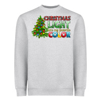 Heather Grey Christmas light are my favorite color Heavyweight Sweatshirt - NancyCooperArtShop