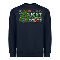 Navy Christmas light are my favorite color Heavyweight Sweatshirt - NancyCooperArtShop