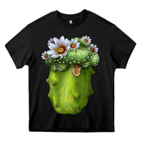 Black blossfeldia cacti Heavy Core Tee - LillyAllenDesigns