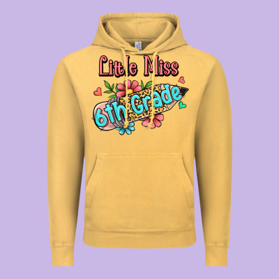 Little Miss Sixth Grade Vintage Hoodie Designed By Ranaportraitstore